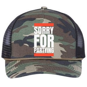 Sorry Funny For Partying Halloween Birthday Costume Retro Rope Trucker Hat Cap