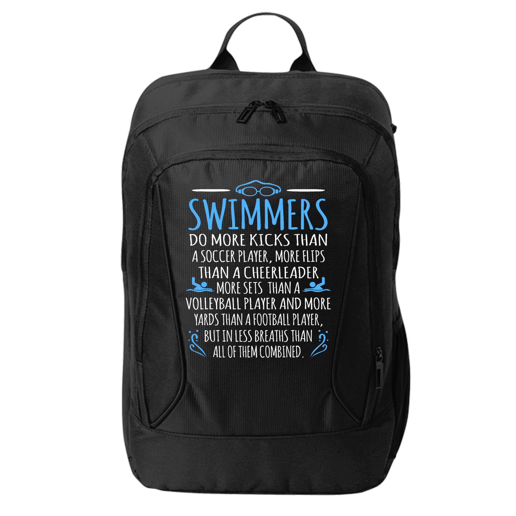 Swimmers Facts Funny Swimming Swim Coach Graphic City Backpack