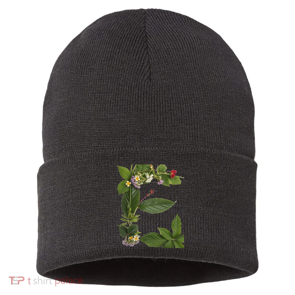 Subtle Floral F Anti Trump Political Protest Sustainable Knit Beanie