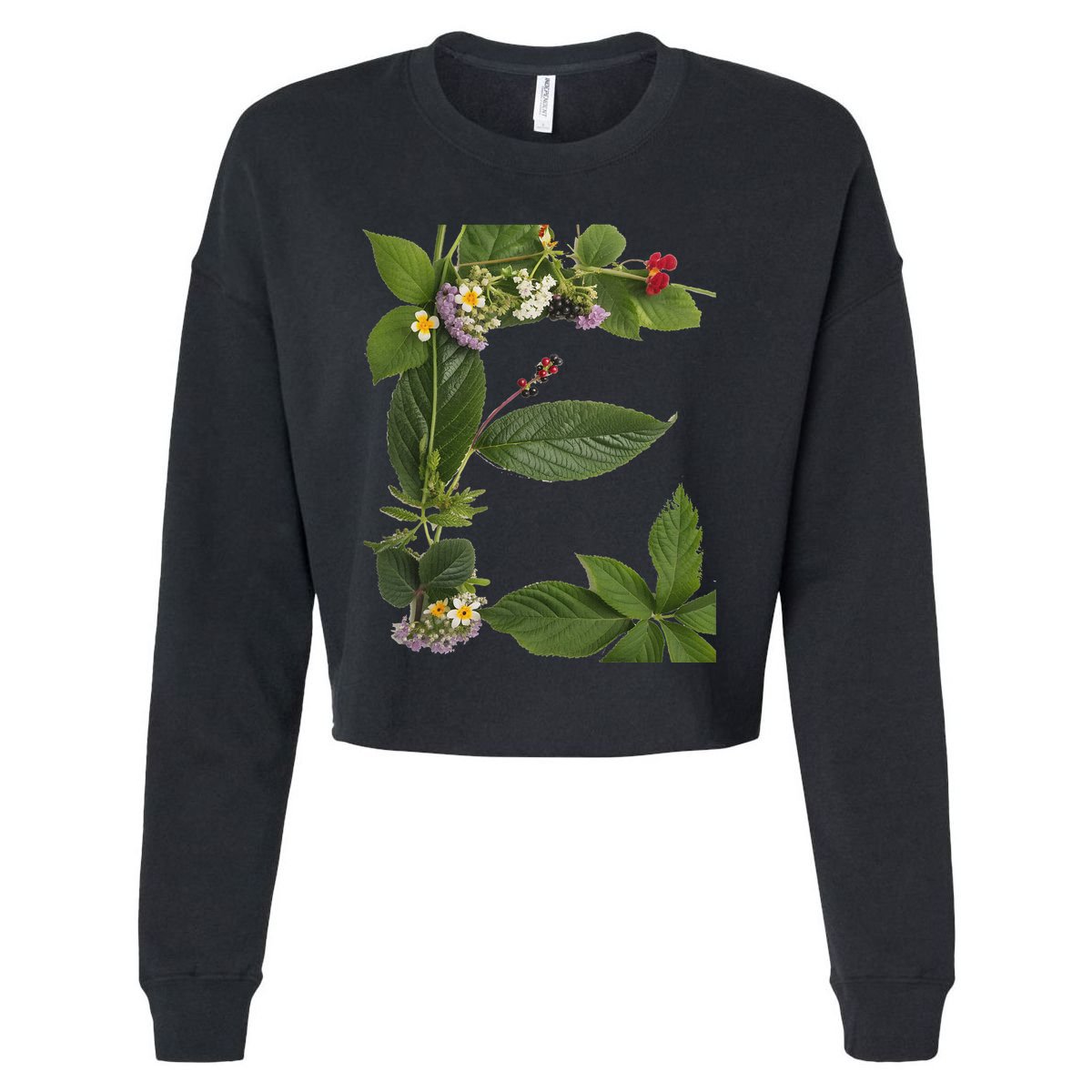 Subtle Floral F Anti Trump Political Protest Cropped Pullover Crew