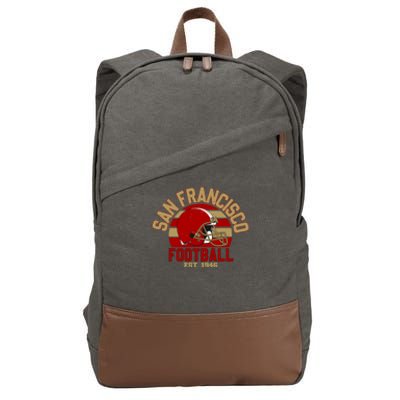 San Francisco Football Est 1946 Team Supporter Cotton Canvas Backpack