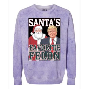 Santa Favorite Felon Trump Christmas Trump Santa Christmas Gift Colorblast Crewneck Sweatshirt