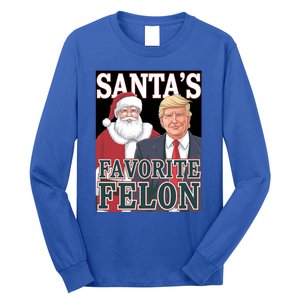 Santa Favorite Felon Trump Christmas Trump Santa Christmas Gift Long Sleeve Shirt