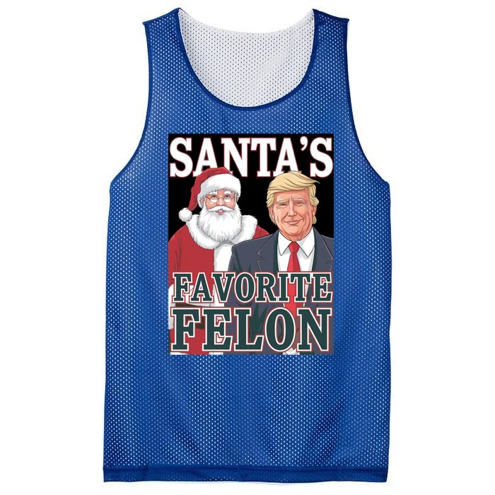 Santa Favorite Felon Trump Christmas Trump Santa Christmas Gift Mesh Reversible Basketball Jersey Tank