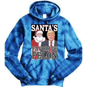 Santa Favorite Felon Trump Christmas Trump Santa Christmas Gift Tie Dye Hoodie