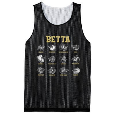 Siamese Fighting Fish Lover Aquarium Keeper Betta Fish Mesh Reversible Basketball Jersey Tank