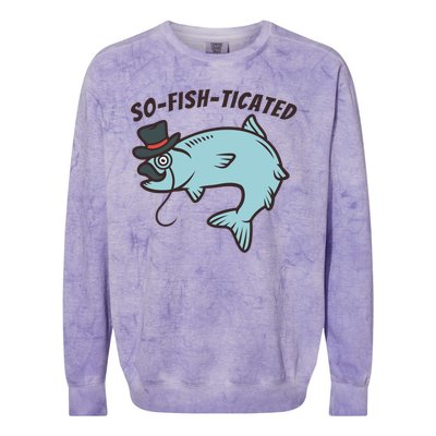 Suffocated Funny Fish Colorblast Crewneck Sweatshirt