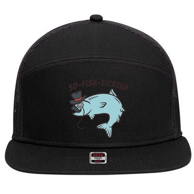 Suffocated Funny Fish 7 Panel Mesh Trucker Snapback Hat