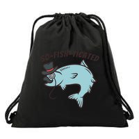 Suffocated Funny Fish Drawstring Bag