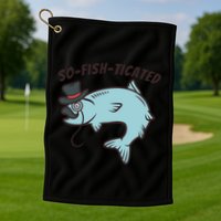 Suffocated Funny Fish Golf Towel