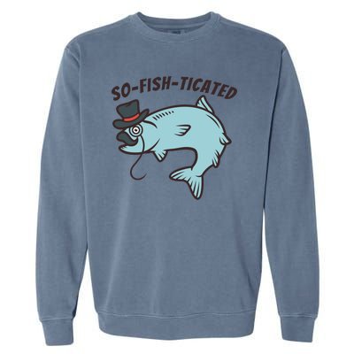 Suffocated Funny Fish Garment-Dyed Sweatshirt