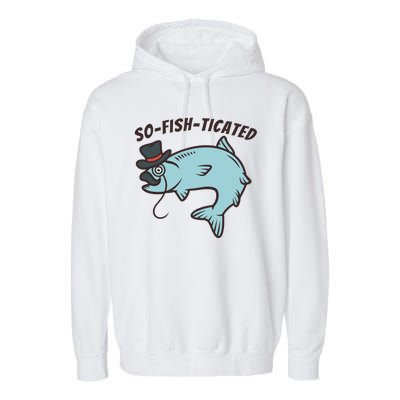 Suffocated Funny Fish Garment-Dyed Fleece Hoodie