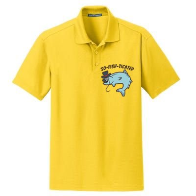 Suffocated Funny Fish Dry Zone Grid Polo