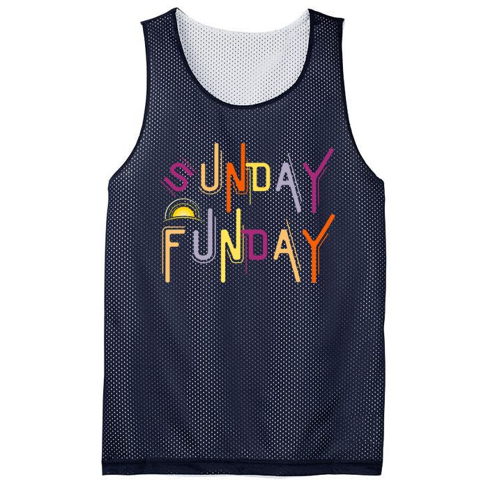 Sunday Funday - Funny Drinking Mesh Reversible Basketball Jersey Tank