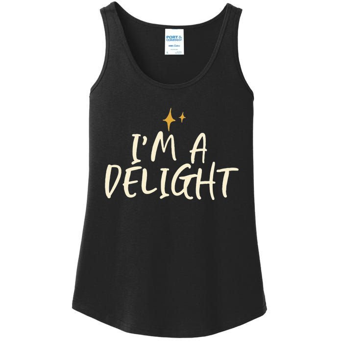 Stars Funny Friend Saying Im A Delight Ladies Essential Tank