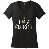 Stars Funny Friend Saying Im A Delight Women's V-Neck T-Shirt