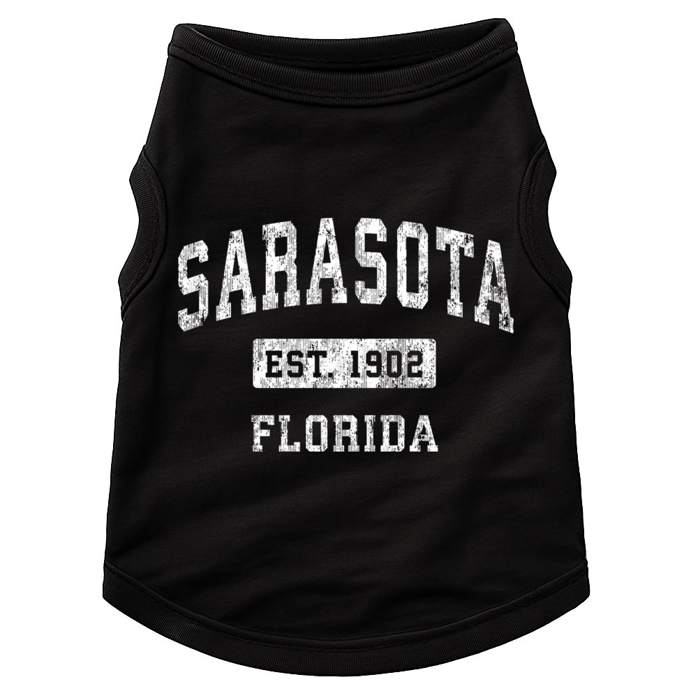 Sarasota Florida Fl Vintage Established Sports Doggie Tank
