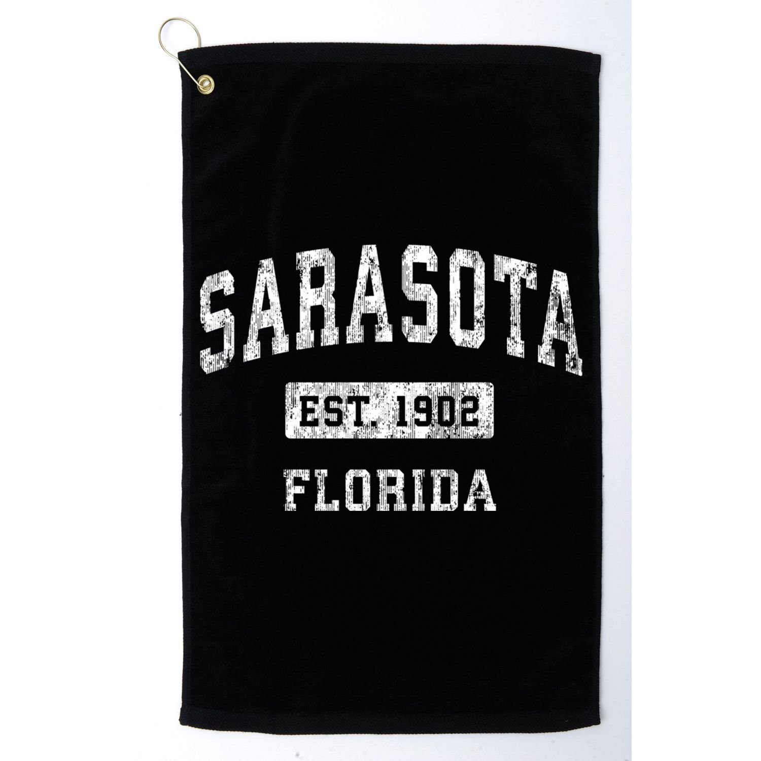 Sarasota Florida Fl Vintage Established Sports Golf Towel