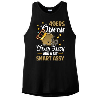 San Francisco Football Queen Classy Sassy And A Bit Smart Assy Ladies PosiCharge Tri-Blend Wicking Tank