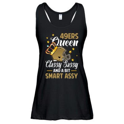 San Francisco Football Queen Classy Sassy And A Bit Smart Assy Ladies Essential Flowy Tank