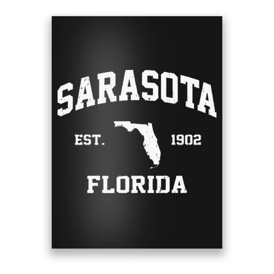 Sarasota Florida FL Vintage State Athletic Style Poster
