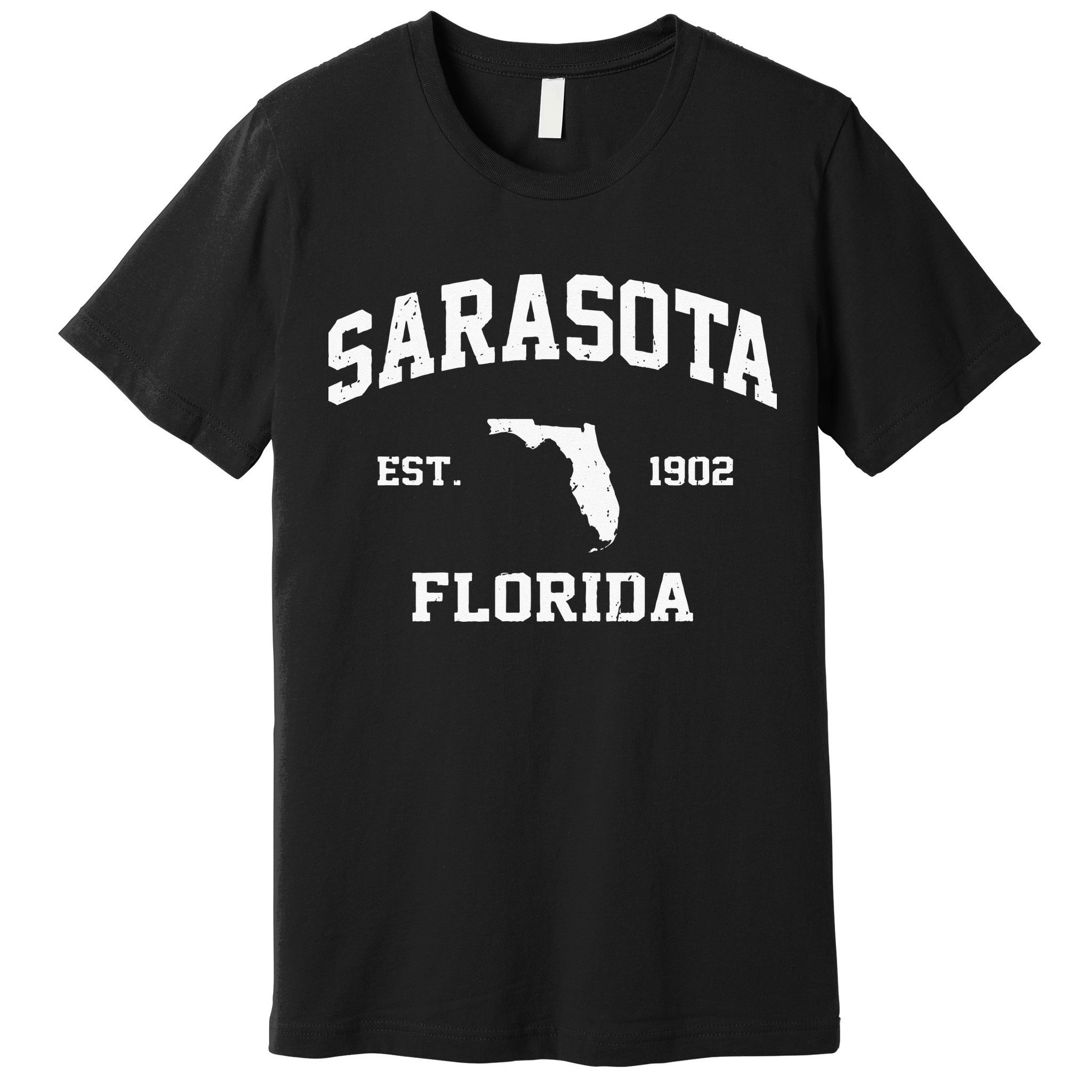 Sarasota Florida FL Vintage State Athletic Style Premium T-Shirt