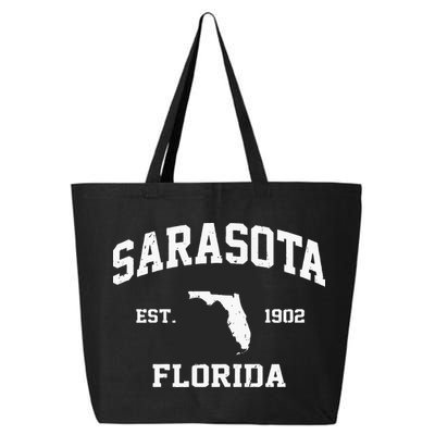 Sarasota Florida FL Vintage State Athletic Style 25L Jumbo Tote
