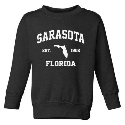 Sarasota Florida FL Vintage State Athletic Style Toddler Sweatshirt