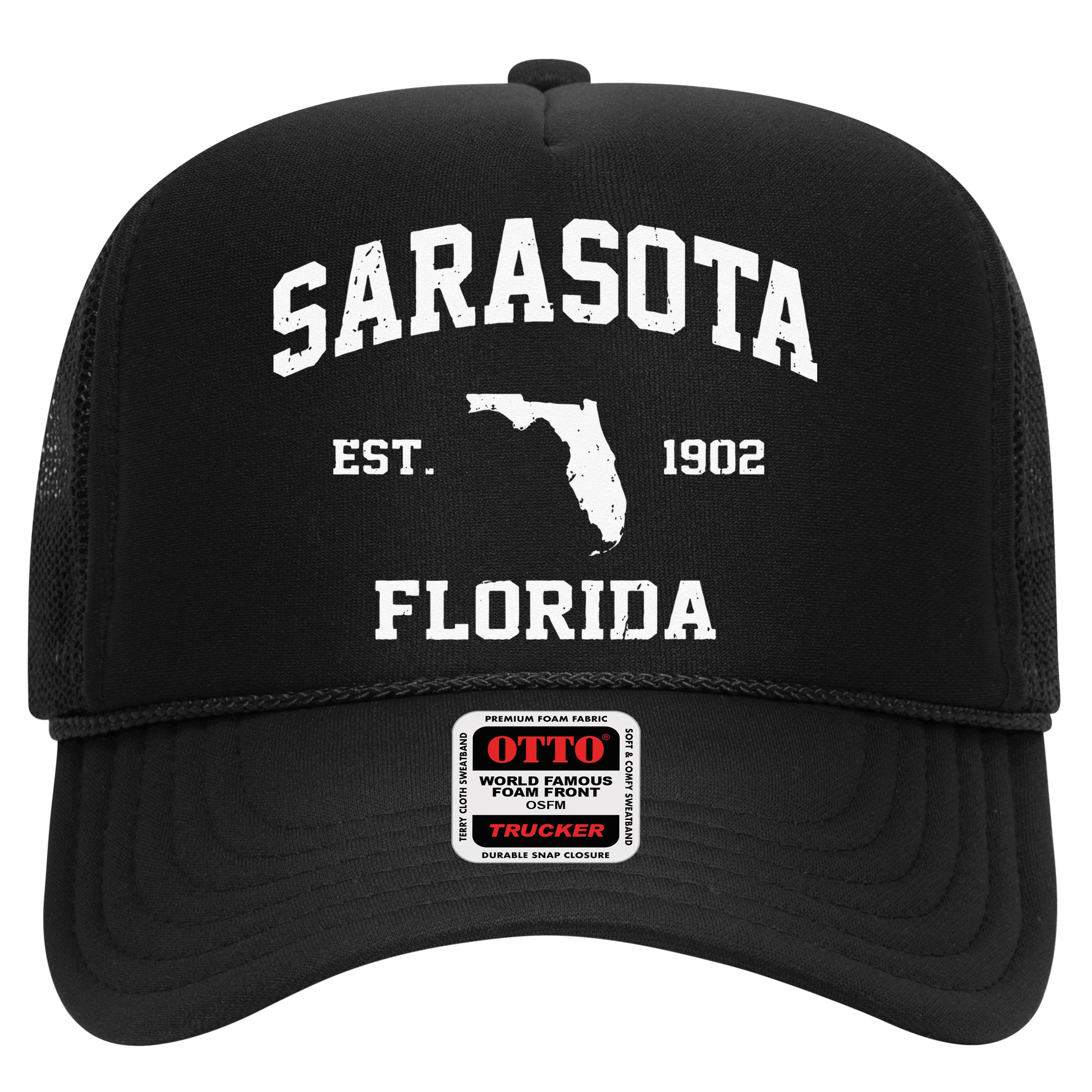 Sarasota Florida FL Vintage State Athletic Style Hat