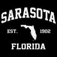 Sarasota Florida FL Vintage State Athletic Style Tank Top