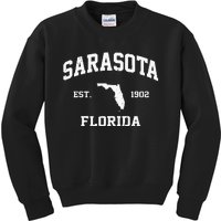 Sarasota Florida FL Vintage State Athletic Style Kids Sweatshirt