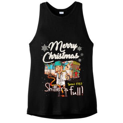Shitters Full Funny Camper RV Camping TShirt Ladies PosiCharge Tri-Blend Wicking Tank