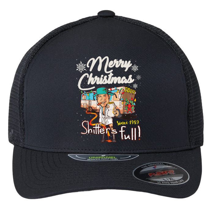 Shitters Full Funny Camper RV Camping TShirt Flexfit Unipanel Trucker Cap