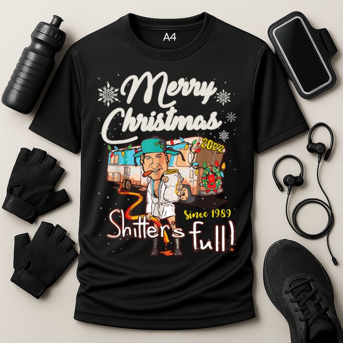 Shitters Full Funny Camper RV Camping TShirt Performance Shirt