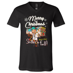 Shitters Full Funny Camper RV Camping TShirt V-Neck T-Shirt