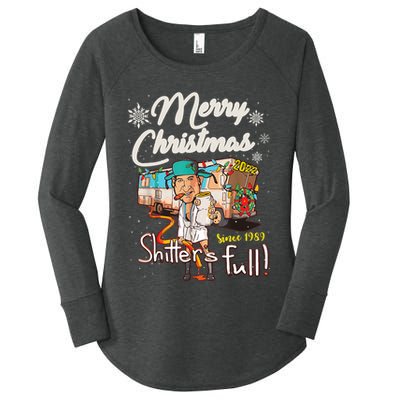 Shitters Full Funny Camper RV Camping TShirt Women's Perfect Tri Tunic Long Sleeve Shirt
