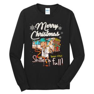 Shitters Full Funny Camper RV Camping TShirt Tall Long Sleeve T-Shirt