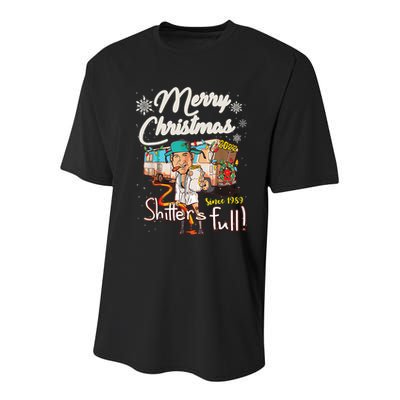 Shitters Full Funny Camper RV Camping TShirt Youth Performance Sprint T-Shirt