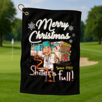 Shitters Full Funny Camper RV Camping TShirt Golf Towel