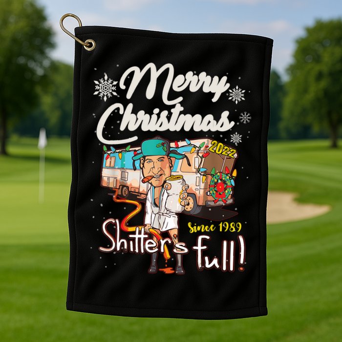 Shitters Full Funny Camper RV Camping TShirt Golf Towel