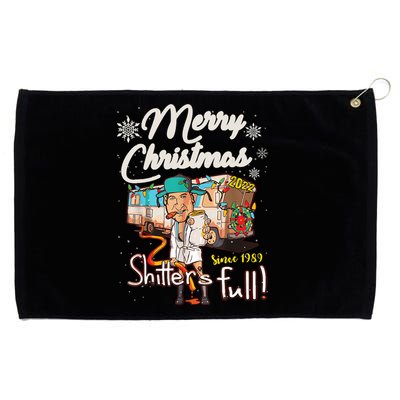 Shitters Full Funny Camper RV Camping TShirt Grommeted Golf Towel