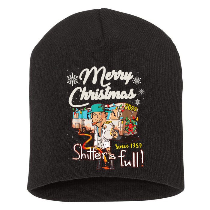 Shitters Full Funny Camper RV Camping TShirt Short Acrylic Beanie