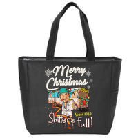Shitters Full Funny Camper RV Camping TShirt Zip Tote Bag