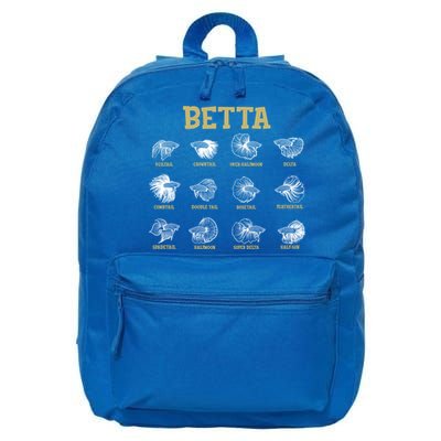 Siamese Fighting Fish Lover Aquarium Keeper Betta Fish Cute Gift 16 in Basic Backpack