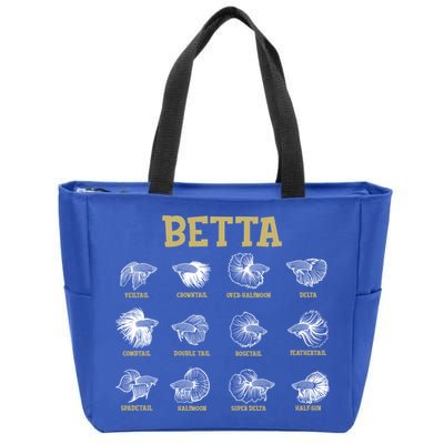 Siamese Fighting Fish Lover Aquarium Keeper Betta Fish Cute Gift Zip Tote Bag