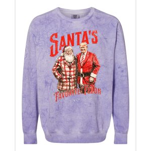 SantaS Favorite Felon Since 2024 Christmas Xmas Funny Trump Colorblast Crewneck Sweatshirt