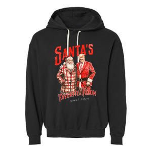 SantaS Favorite Felon Since 2024 Christmas Xmas Funny Trump Garment-Dyed Fleece Hoodie