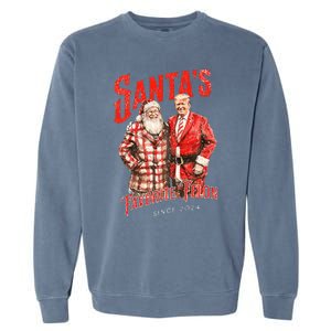 SantaS Favorite Felon Since 2024 Christmas Xmas Funny Trump Garment-Dyed Sweatshirt