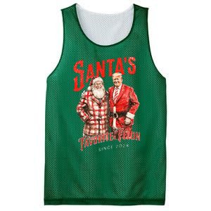 SantaS Favorite Felon Since 2024 Christmas Xmas Funny Trump Mesh Reversible Basketball Jersey Tank