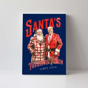 SantaS Favorite Felon Since 2024 Christmas Xmas Funny Trump Canvas